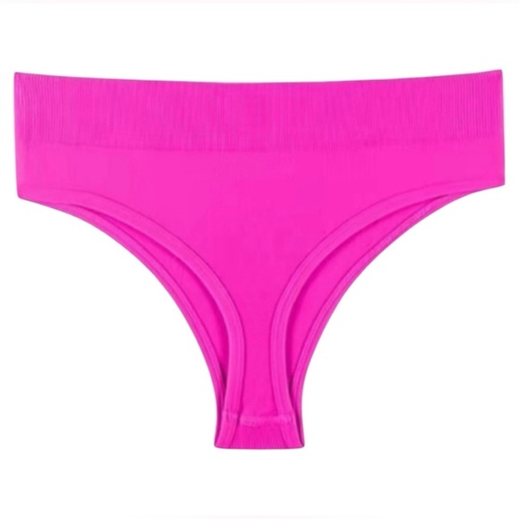 2 piece Ribbed Neon Pink matching Bra and Panty set! Size XL🔥 - Picture 4 of 6